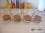 Verrine panna cotta vanillée sauces caramel & chocolat 