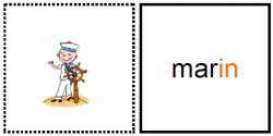 Cartes lecture sons doubles : ou et in