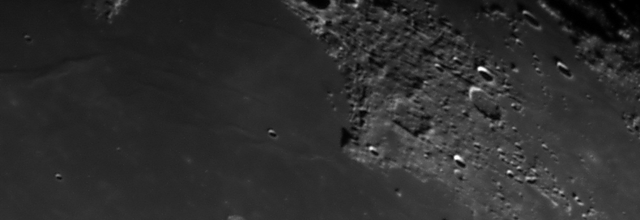 Gros plans sur les reliefs lunaires avec la lunette de 125 mm