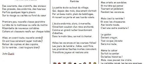 poèmes de rentrée 2017