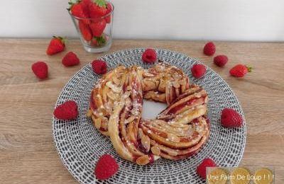 Tresse feuilletée aux framboises