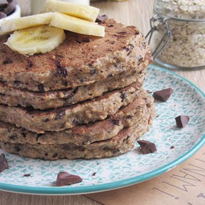 Pancake à la banane et à l'avoine