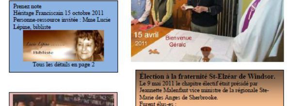 Lettre Fraternelle - août 2011