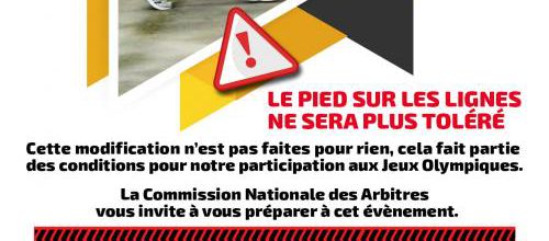 LA REGLE CHANGE LE 15 SEPTEMBRE 2018 : FFSB
