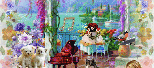 CADRE FLEURS ANIMAUX PAPILLONS