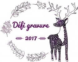 Défi gravure 8/12 - tampons plume