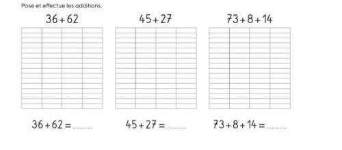 Evaluation de mathématiques CE1 de la période 4