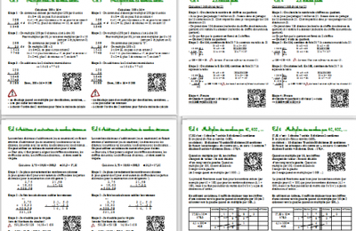 Leçons de Calcul CM2 avec QR Codes