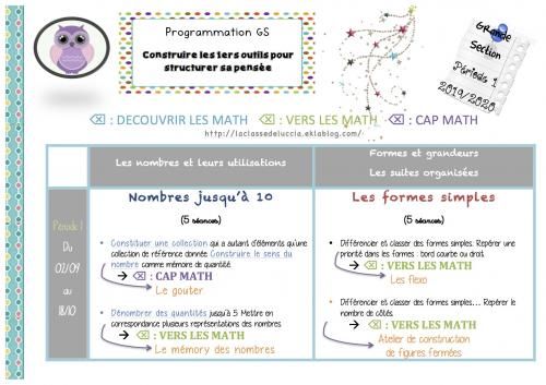 Progression Math GS 2019/2020 P1 et P2
