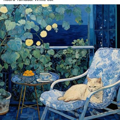 Tableau du samedi 281 : Le chat blanc de Kaoru Yamada