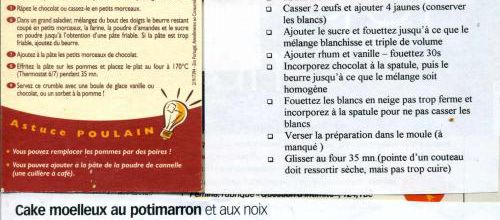 Recettes d'Hélène (et notamment un cake moelleux au potimarron !)  Merci à elle !