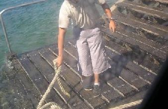 Amarrage du bateau