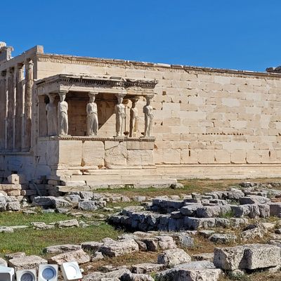 les Cariatides de l'Érechthéion, sur l'Acropole