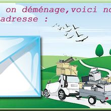 Carte démenagement, nouvelle adresse