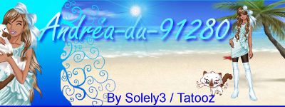 Bannière mabimbo.com: commande pour Andréa