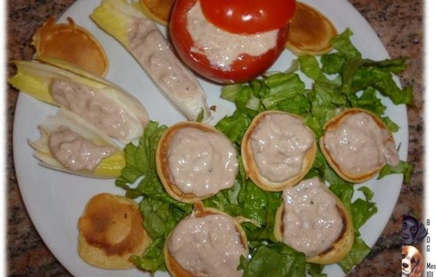 Blinis moelleux au yaourt et mousse de thon 