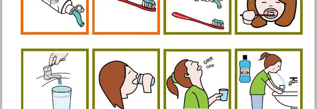 Se brosser les dents (en pictogrammes Arasaac)