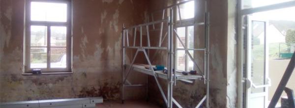 La salle des fêtes est en travaux