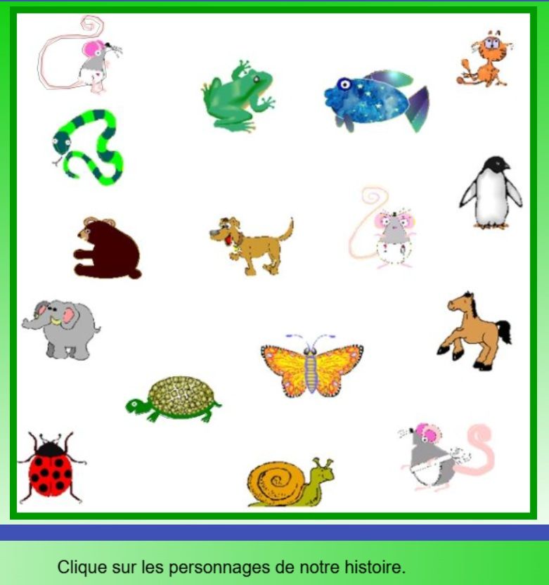 Mandarine la petite souris, maternelle, Jclic, langage, compréhension