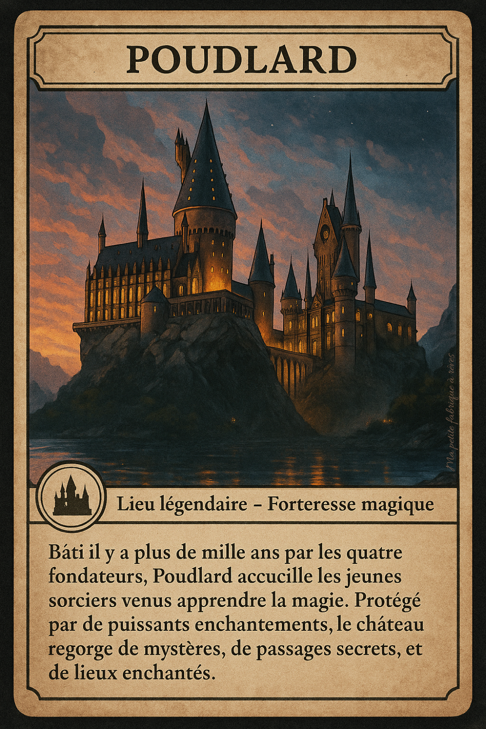 carte Harry Potter gratuit à imprimer