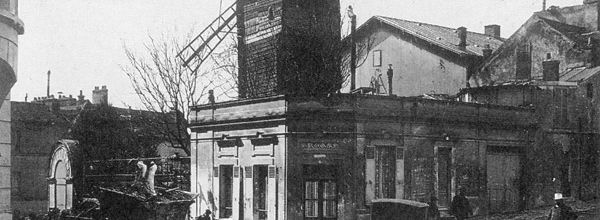 Montmartre : Le Radet et le restaurant "Le Moulin de la Galette"