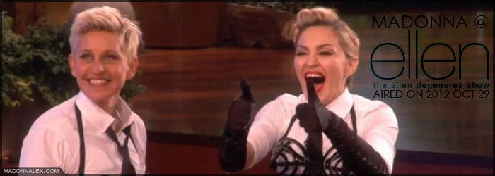 Madonna On The Ellen DeGeneres TV Show - 2012 10 29 [Full Episode]
