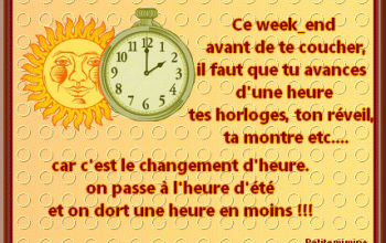 horaire d'été ce week end