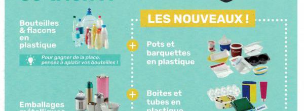 Nouvelles consignes de tri (à partir du 13 septembre 2021)