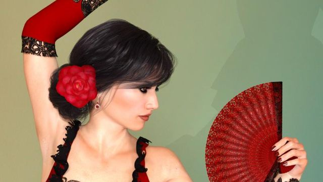 L'andalouse : Femme à l'éventail