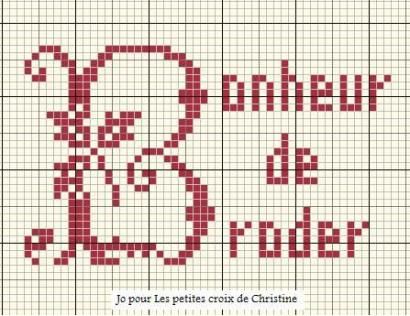 Grille" Bonheur de broder"