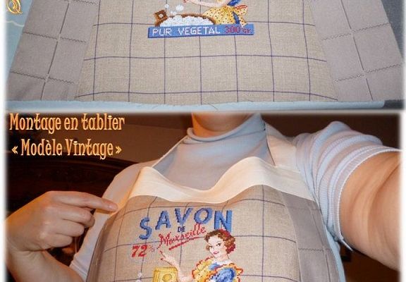 Savon de Marseille : montage tablier "vintage"