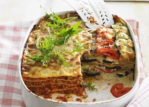 Lasagne aux courgettes et aux tomates