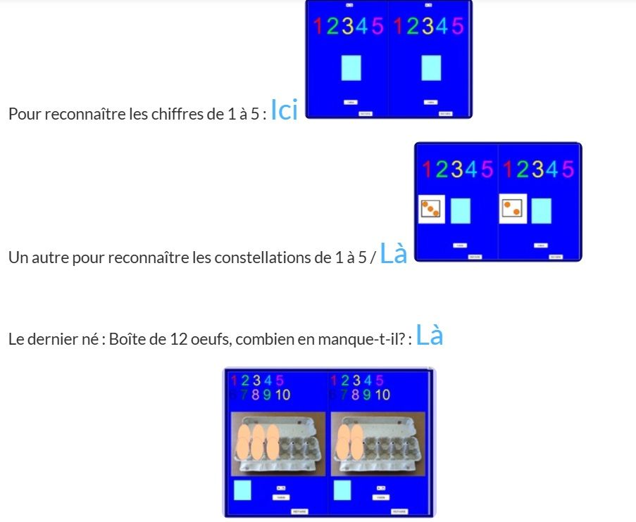maternelle exercices TICE mathématiques moyenne section
