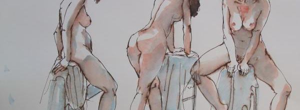 Vendredi - Trois poses avec un tabouret.