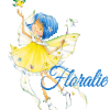 710 - jolie fée et oiseau bleu - blinkie, gif animé, signature