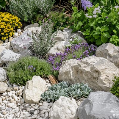 Massif de Rocaille : Parfait pour un Jardin en Pente ou Aride
