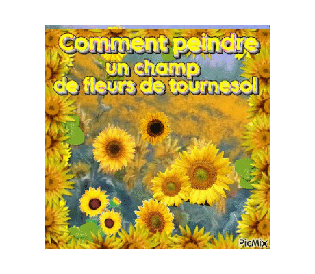 Dessin et peinture - vidéo 4446 : Comment peindre un champ de fleurs de tournesol : Pastels secs.