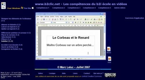 Compétences du B2I en vidéos