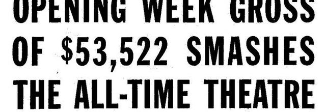 BOX OFFICE USA DU 13 AOUT 1958 AU 19 AOUT 1958