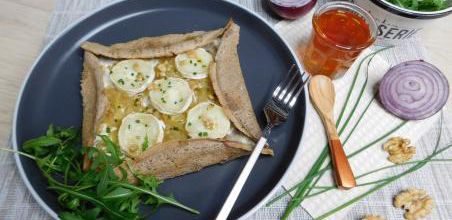 Galette de sarrasin au chèvre & miel 