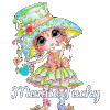 286 Fille au chapeau, blinkie, signature anime, gif anime
