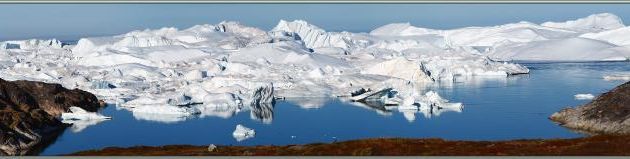 Panoramas sur les paysages admirés depuis le chemin menant vers l'Isfjord - Ilulissat - Groenland 