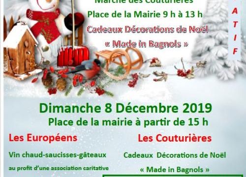 Marché de Bagnols en Forêt le 7 décembre 2019