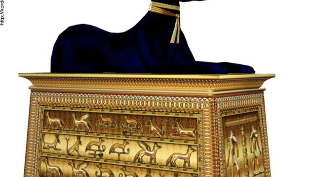 Tube socle statue Anubis (render-image)