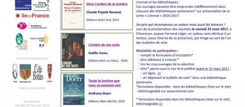 Prix littéraire LIRENVAL 2017 Lisez Élisez
