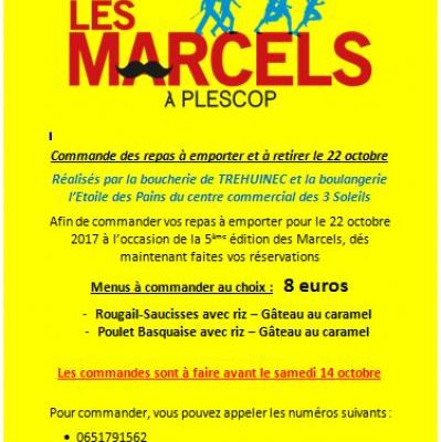 Rappel >>> Commande repas des Marcels...