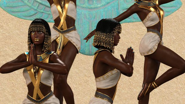 Khepri : Femme égyptienne de l'antiquité (png, tube)