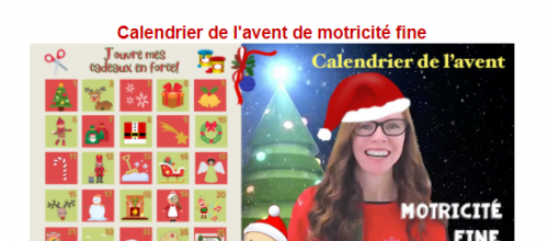 Le calendrier de l'avent pour faire travailler les mains...