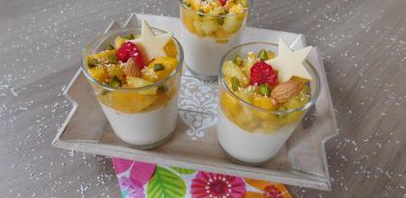 Panna cotta exotique au lait d'amande