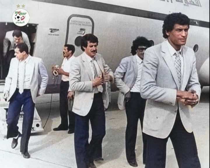 1983 Coupe du Monde Arrivée de l'équipe d'Algérie en Espagne